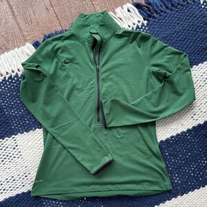 Nike Green Dri-Fit Quarter-Zip Pullover
